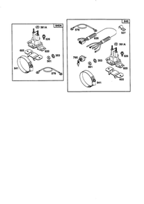 Panel Kit Diagram and Parts List for 350455-1162-E1  Briggs and Stratton Engine